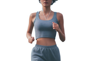 Running Woman Close-Up V2 Vinyl Car Decal Sticker – Waterproof & UV-Resistant 5.97333333333333