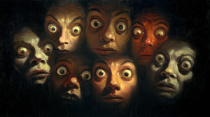 Eerie Hyper-Realistic Faces Vinyl Car Decal Sticker – Waterproof & UV-Resistant 5.4