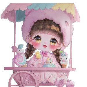 Cute Dessert Girl Vinyl Car Decal Sticker – Waterproof & UV-Resistant 3.4133333333333336" Cute Dessert Girl Vinyl Car Decal Sticker – Waterproof & UV-Resistant 3.4133333333333336"