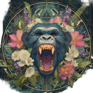 Angry Monkey Face Vinyl Car Decal Sticker – Waterproof & UV-Resistant 3.4133333333333336"