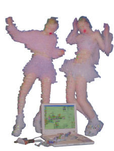 Joyful Digital Dancers Vinyl Car Decal Sticker – Waterproof & UV-Resistant 8.213333333333333"