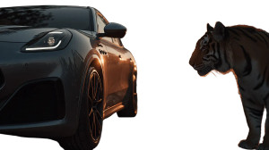 Maserati And Tiger Vinyl Car Decal Sticker – Waterproof & UV-Resistant 5.4