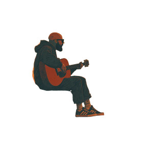 Cliffside Guitarist Vinyl Car Decal Sticker – Waterproof & UV-Resistant 6.826666666666667"