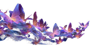 Luminous Butterflies Swarm Vinyl Car Decal Sticker – Waterproof & UV-Resistant 2.72"