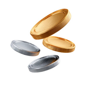 Gold Silver Coins Vinyl Car Decal Sticker – Waterproof & UV-Resistant 6.826666666666667"