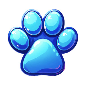Blue Cat Paw Vinyl Car Decal Sticker – Waterproof & UV-Resistant 6.826666666666667"