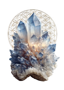 Quartz Crystal Cluster V2 Vinyl Car Decal Sticker – Waterproof & UV-Resistant 8.746666666666666"