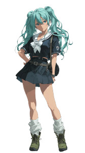 Turquoise Anime Girl Vinyl Car Decal Sticker – Waterproof & UV-Resistant 4.8533333333333335" Turquoise Anime Girl Vinyl Car Decal Sticker – Waterproof & UV-Resistant 4.8533333333333335"