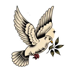 White Dove Tattoo Vinyl Car Decal Sticker – Waterproof & UV-Resistant 3.4133333333333336" White Dove Tattoo Vinyl Car Decal Sticker – Waterproof & UV-Resistant 3.4133333333333336"
