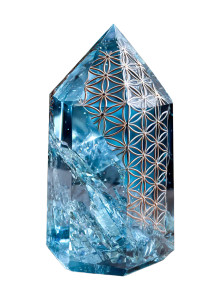 Aquamarine Crystal Point Vinyl Car Decal Sticker – Waterproof & UV-Resistant 8.746666666666666"