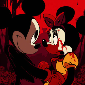 Mickey Minnie Revenge Vinyl Car Decal Sticker – Waterproof & UV-Resistant 3.4133333333333336"