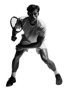 Dynamic Tennis Player V2 Vinyl Car Decal Sticker – Waterproof & UV-Resistant 8.213333333333333"