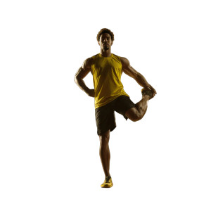 Latino Athlete Stretching Vinyl Car Decal Sticker – Waterproof & UV-Resistant 6.826666666666667"