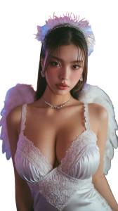 Angel Portrait V3 Vinyl Car Decal Sticker – Waterproof & UV-Resistant 9.706666666666667"