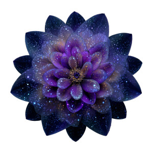 Starry Fantasy Flower Vinyl Car Decal Sticker – Waterproof & UV-Resistant 6.826666666666667"