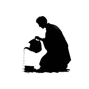 Silhouette Pouring Water Vinyl Car Decal Sticker – Waterproof & UV-Resistant 6.826666666666667"