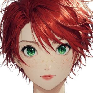 Anime Redhead Avatar Vinyl Car Decal Sticker – Waterproof & UV-Resistant 3.4133333333333336"
