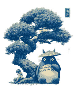 Totoro With Umbrella V4 Vinyl Car Decal Sticker – Waterproof & UV-Resistant 8.0"