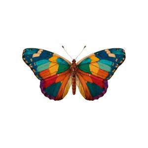Vintage Rainbow Butterfly Vinyl Car Decal Sticker – Waterproof & UV-Resistant 6.826666666666667" Vintage Rainbow Butterfly Vinyl Car Decal Sticker – Waterproof & UV-Resistant 6.826666666666667"