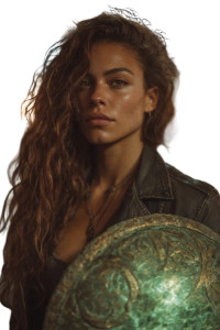 Magical Shield Warrior Vinyl Car Decal Sticker – Waterproof & UV-Resistant 8.96"