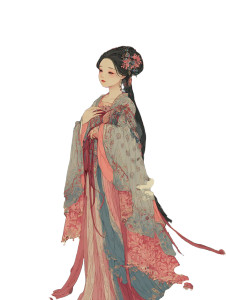 Elegant Hanfu Dancer Vinyl Car Decal Sticker – Waterproof & UV-Resistant 4.1066666666666665"