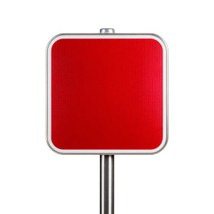 Red Traffic Sign V2 Vinyl Car Decal Sticker – Waterproof & UV-Resistant 6.826666666666667"