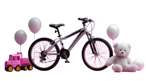 Kids' Pink Bicycle Vinyl Car Decal Sticker – Waterproof & UV-Resistant 5.4