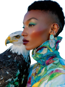 Woman With Eagle V3 Vinyl Car Decal Sticker – Waterproof & UV-Resistant 4.1066666666666665"