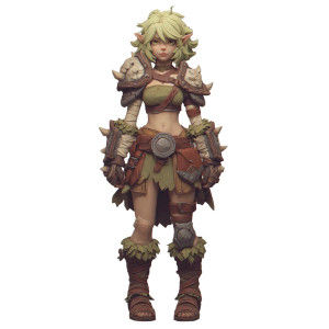 Stylized Orc Barbarian Vinyl Car Decal Sticker – Waterproof & UV-Resistant 6.826666666666667"