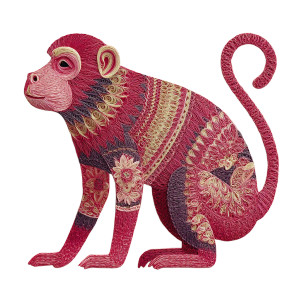 Year Of Monkey Vinyl Car Decal Sticker – Waterproof & UV-Resistant 3.4133333333333336"