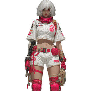 Cyberpunk Anime Character V9 Vinyl Car Decal Sticker – Waterproof & UV-Resistant 3.4133333333333336"