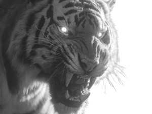 Demonic Japanese Tiger Vinyl Car Decal Sticker – Waterproof & UV-Resistant 6.1866666666666665"