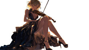 Anime Violinist V2 Vinyl Car Decal Sticker – Waterproof & UV-Resistant 5.4