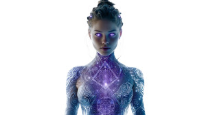 Violet-Eyed Girl Vinyl Car Decal Sticker – Waterproof & UV-Resistant 5.4