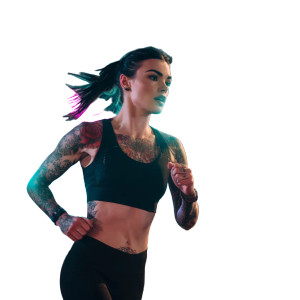 Athletic Woman Running V6 Vinyl Car Decal Sticker – Waterproof & UV-Resistant 3.4133333333333336"