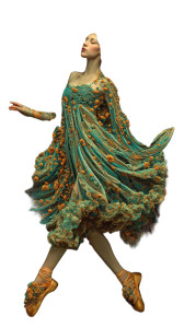 Floral Ballerina Dance Vinyl Car Decal Sticker – Waterproof & UV-Resistant 9.706666666666667"