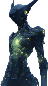 Biomechanical Shinigami Vinyl Car Decal Sticker – Waterproof & UV-Resistant 9.706666666666667"