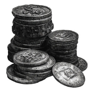 Medieval Coin Stack Vinyl Car Decal Sticker – Waterproof & UV-Resistant 6.826666666666667"