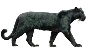 Neon Panther Vinyl Car Decal Sticker – Waterproof & UV-Resistant 2.72"