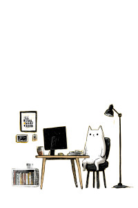White Cat Computing V2 Vinyl Car Decal Sticker – Waterproof & UV-Resistant 8.96"