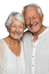 Happy Senior Couple V6 Vinyl Car Decal Sticker – Waterproof & UV-Resistant 8.96"