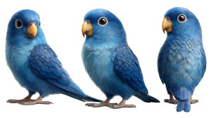 Blue Parrot Sheet V2 Vinyl Car Decal Sticker – Waterproof & UV-Resistant 5.4