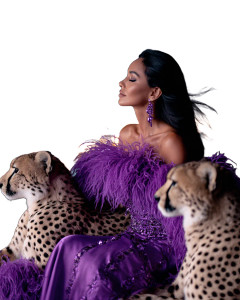 Woman With Cheetahs Vinyl Car Decal Sticker – Waterproof & UV-Resistant 8.0"