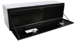 Durable Black Steel Underbody Tool Box | Single Door | 60x18x18 Inch | 11.25 Cu Ft Capacity | Heavy-Duty T-Handle Latch | Made in USA