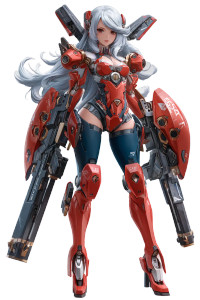 Mecha Girl Warrior Vinyl Car Decal Sticker – Waterproof & UV-Resistant 4.4