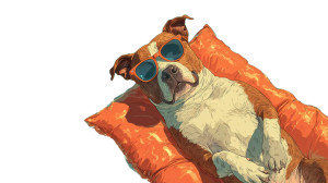 Relaxing Pitbull V2 Vinyl Car Decal Sticker – Waterproof & UV-Resistant 5.4