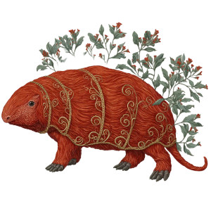 Whimsical Ginger Creature Vinyl Car Decal Sticker – Waterproof & UV-Resistant 3.4133333333333336"