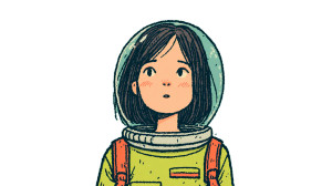 Astronaut Girl V4 Vinyl Car Decal Sticker – Waterproof & UV-Resistant 5.4