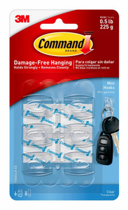 Command Mini Hooks | Set of 6 | Damage-Free Hanging