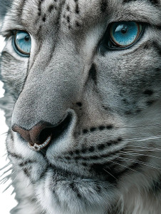 Snow Leopard Portrait V6 Vinyl Car Decal Sticker – Waterproof & UV-Resistant 8.213333333333333"